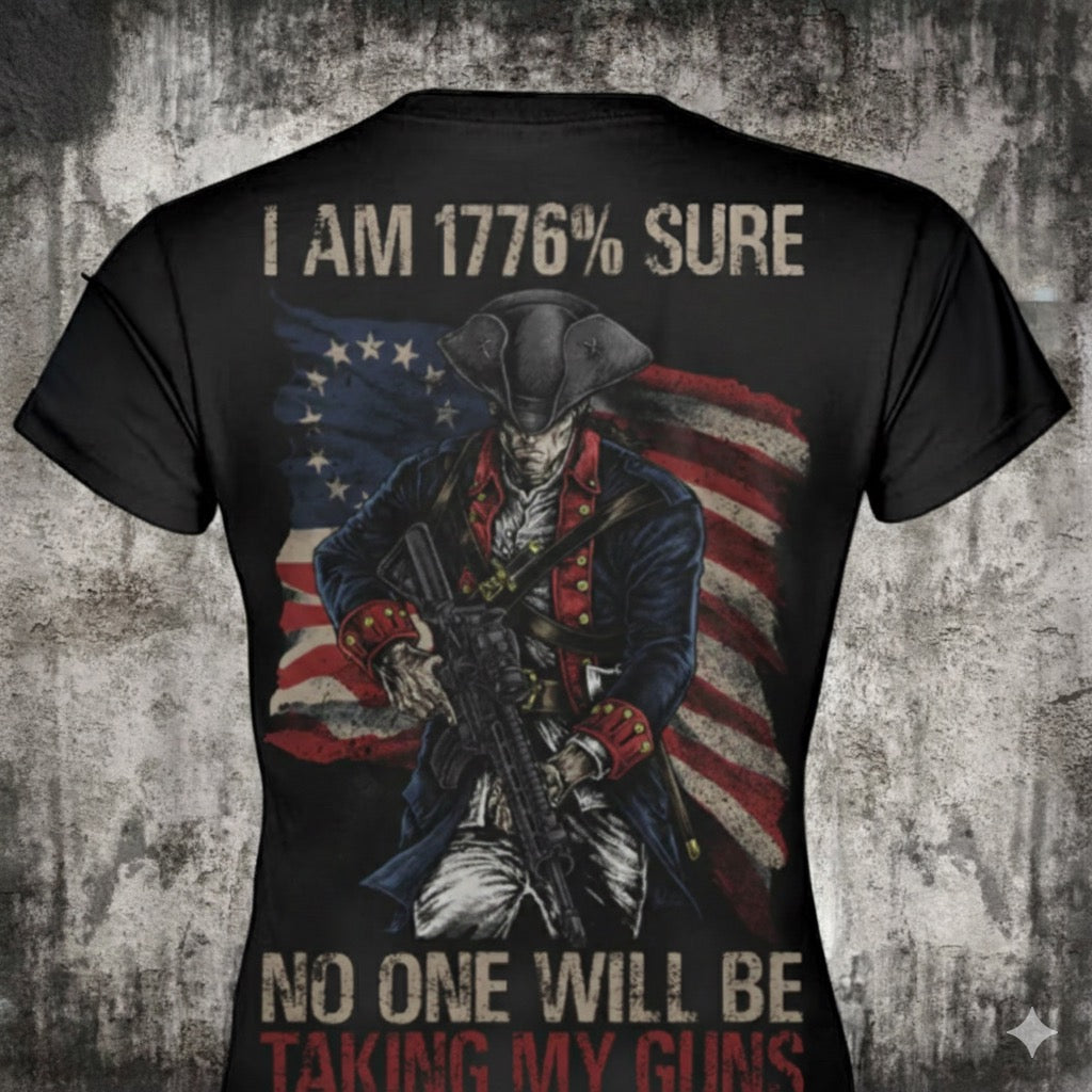 1776% Sure distressed graphic women's T-shirt from Reborn XII