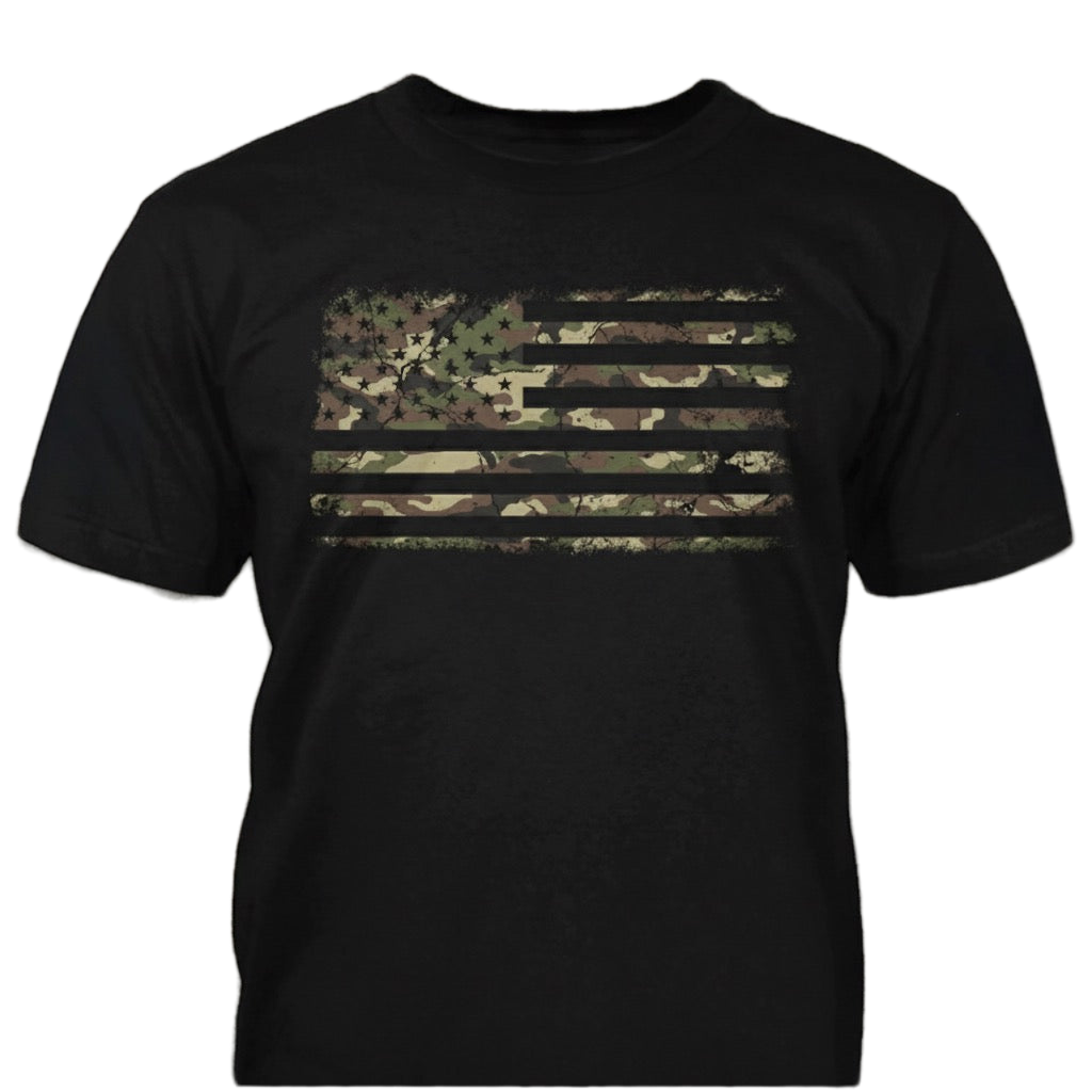 Camo Freedom distressed graphic men's T-shirt - view 6 - Reborn XII
