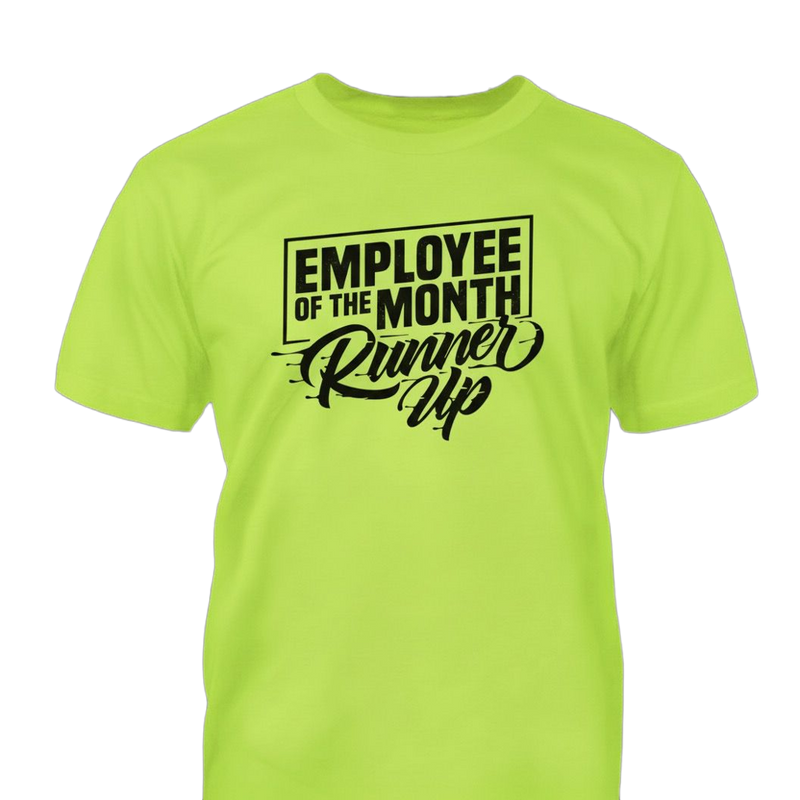 Employee Of The Month distressed graphic hi-vis safety T-shirt - view 4 - Reborn XII
