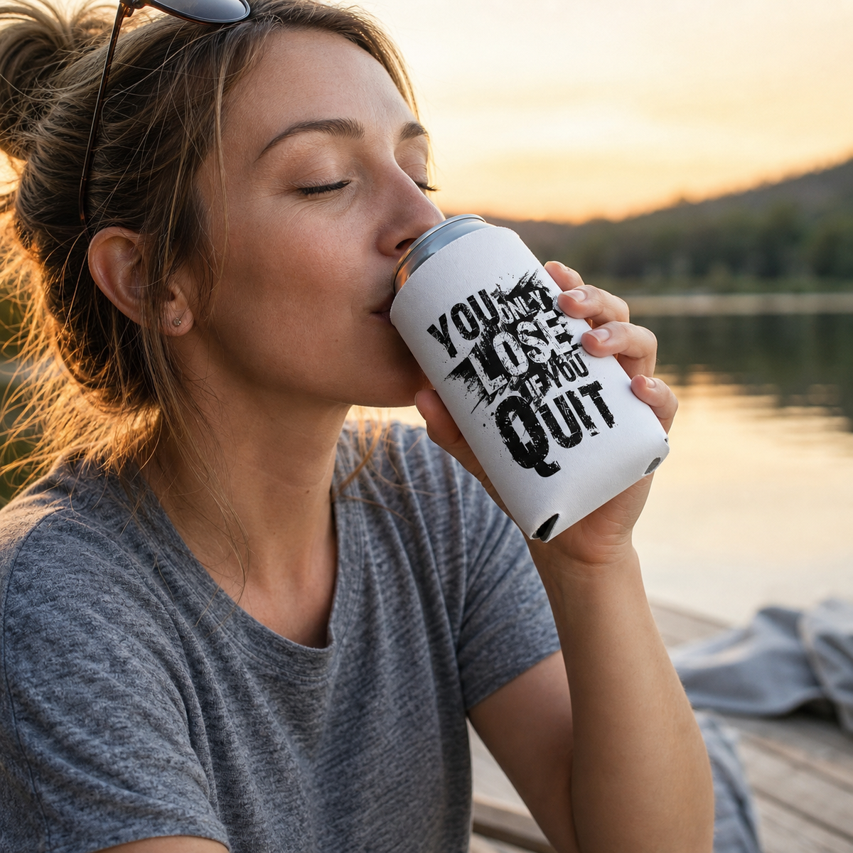 You Only Lose If You Quit - Can Cooler 6-Pack