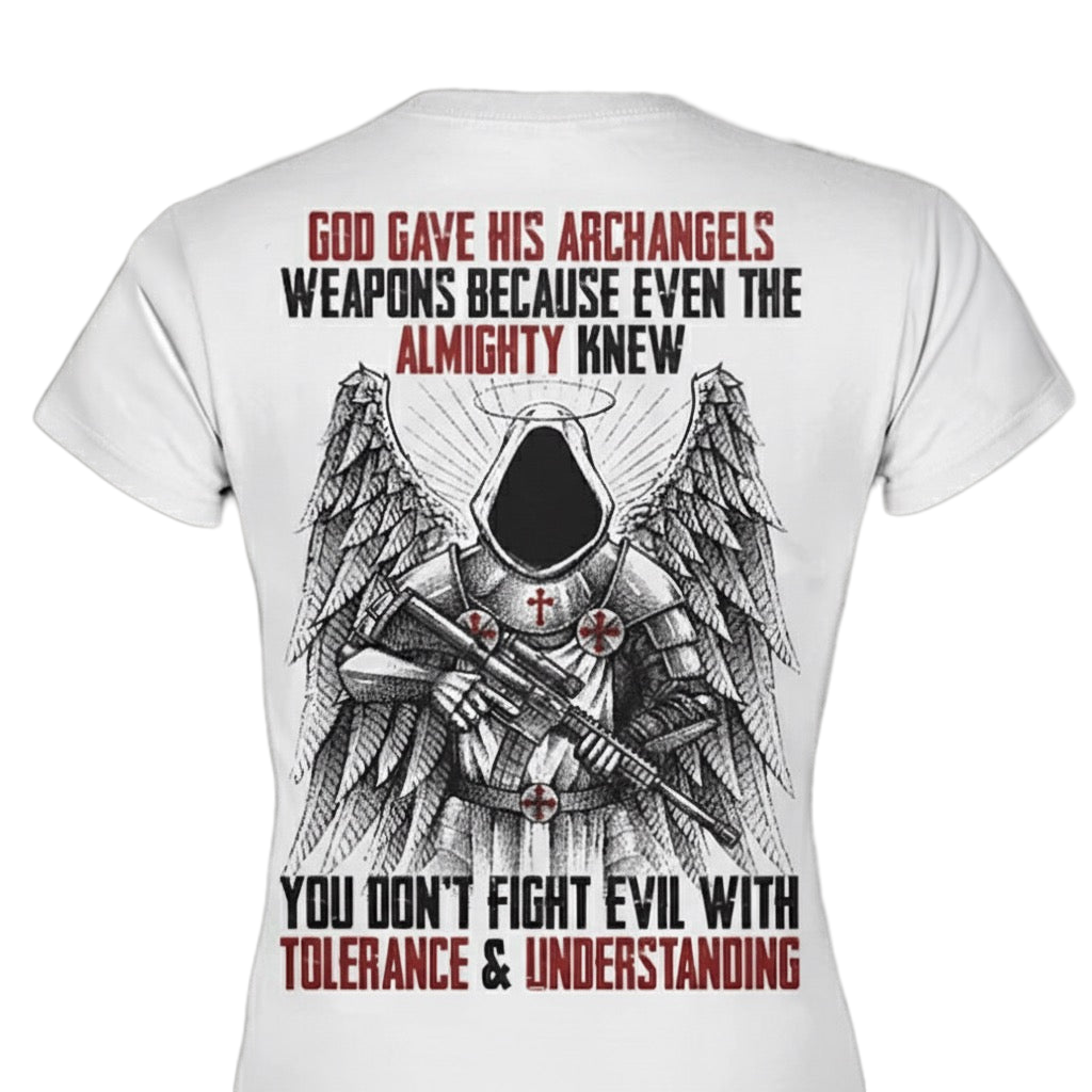 Archangels distressed graphic women's T-shirt - view 3 - Reborn XII