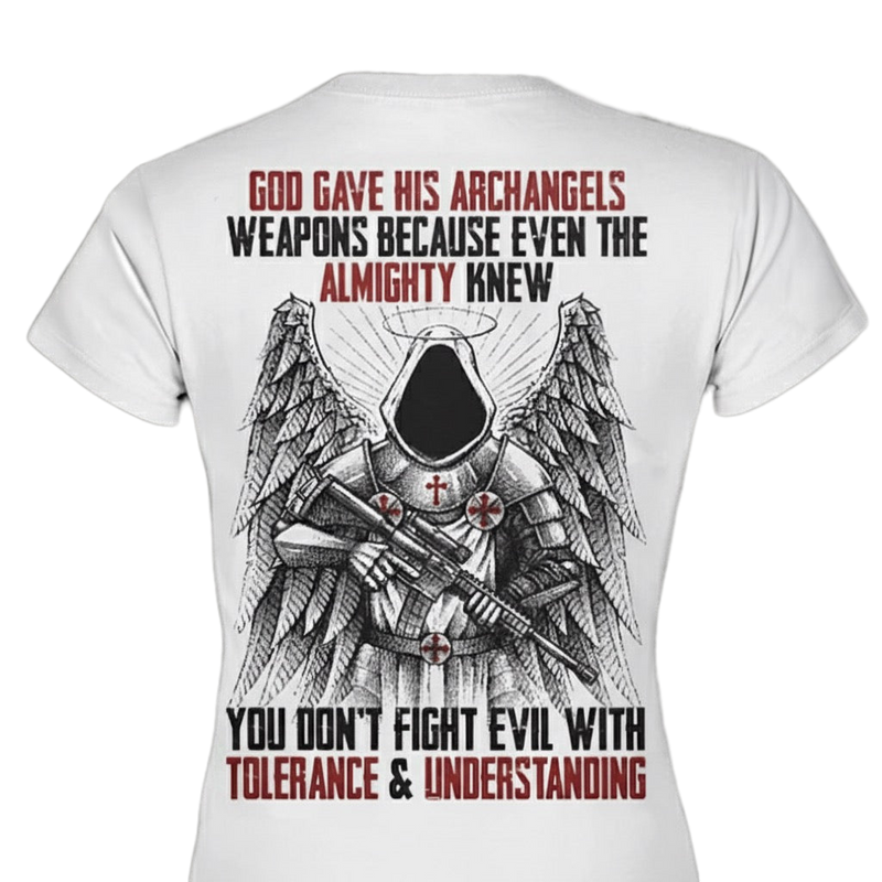 Archangels distressed graphic women's T-shirt - view 3 - Reborn XII