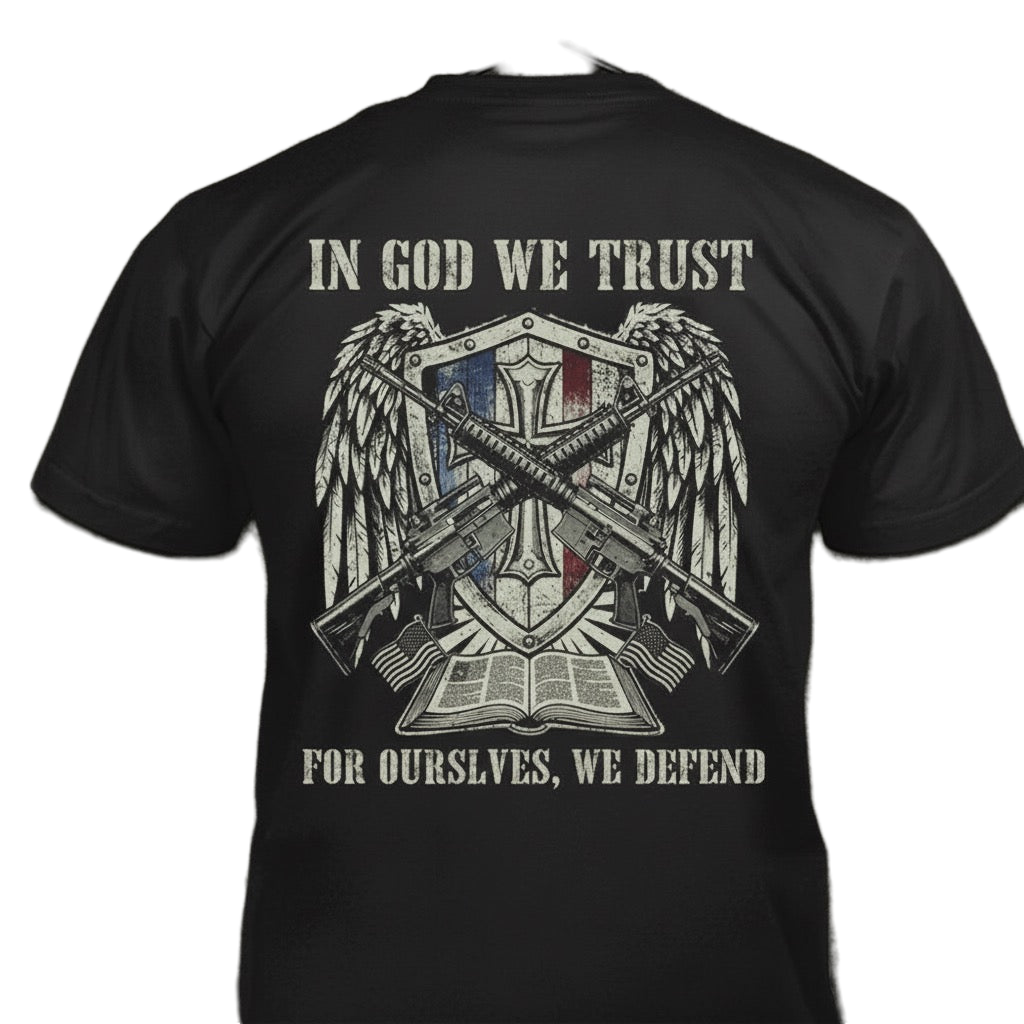 For Ourselves, We Defend distressed graphic men's T-shirt - view 6 - Reborn XII