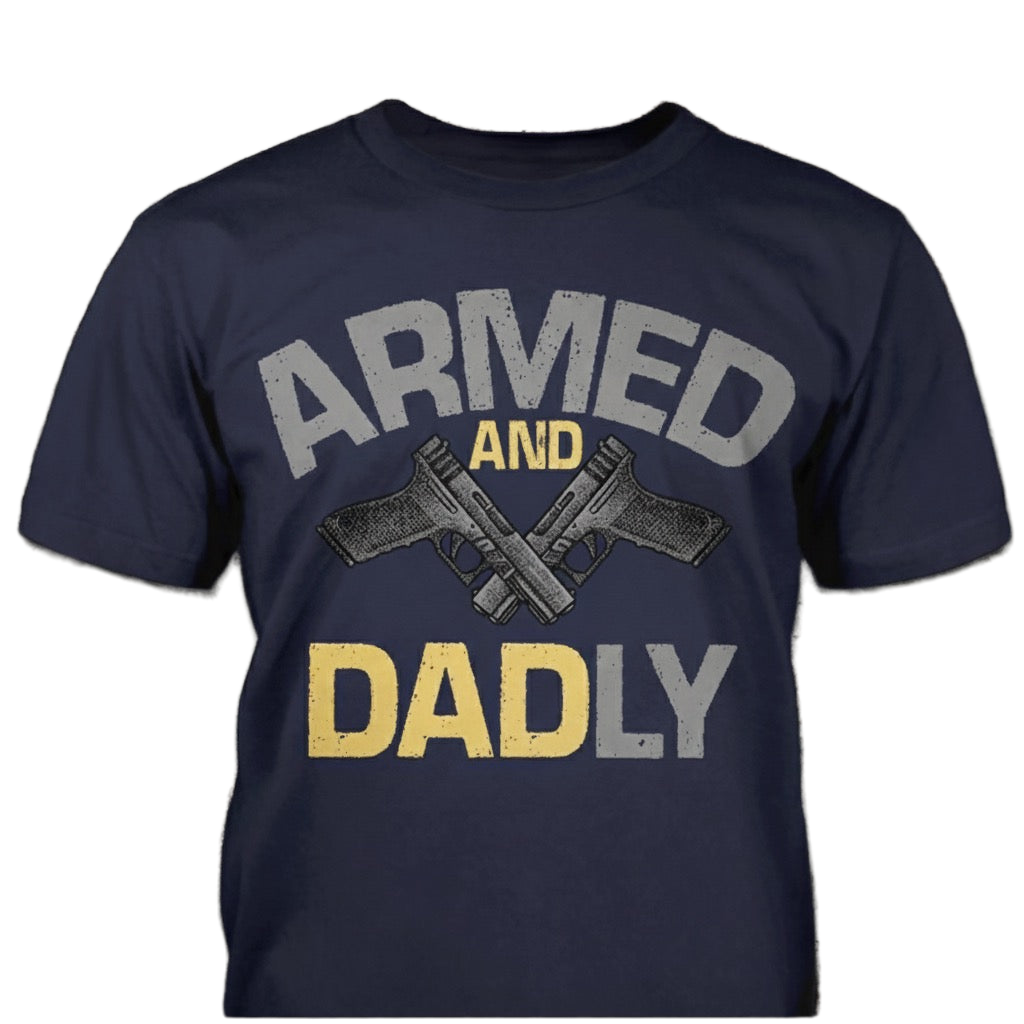 Armed And Dadly distressed graphic men's T-shirt - view 6 - Reborn XII