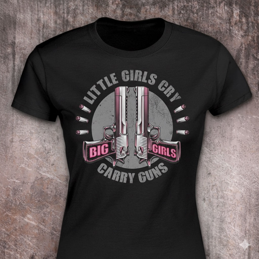 Big Girls distressed graphic women's T-shirt from Reborn XII