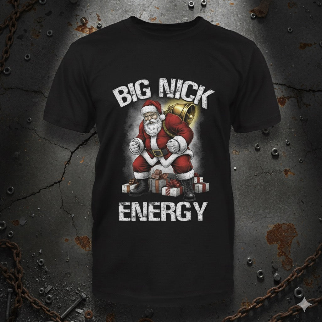 Big Nick Energy distressed graphic men's T-shirt from Reborn XII