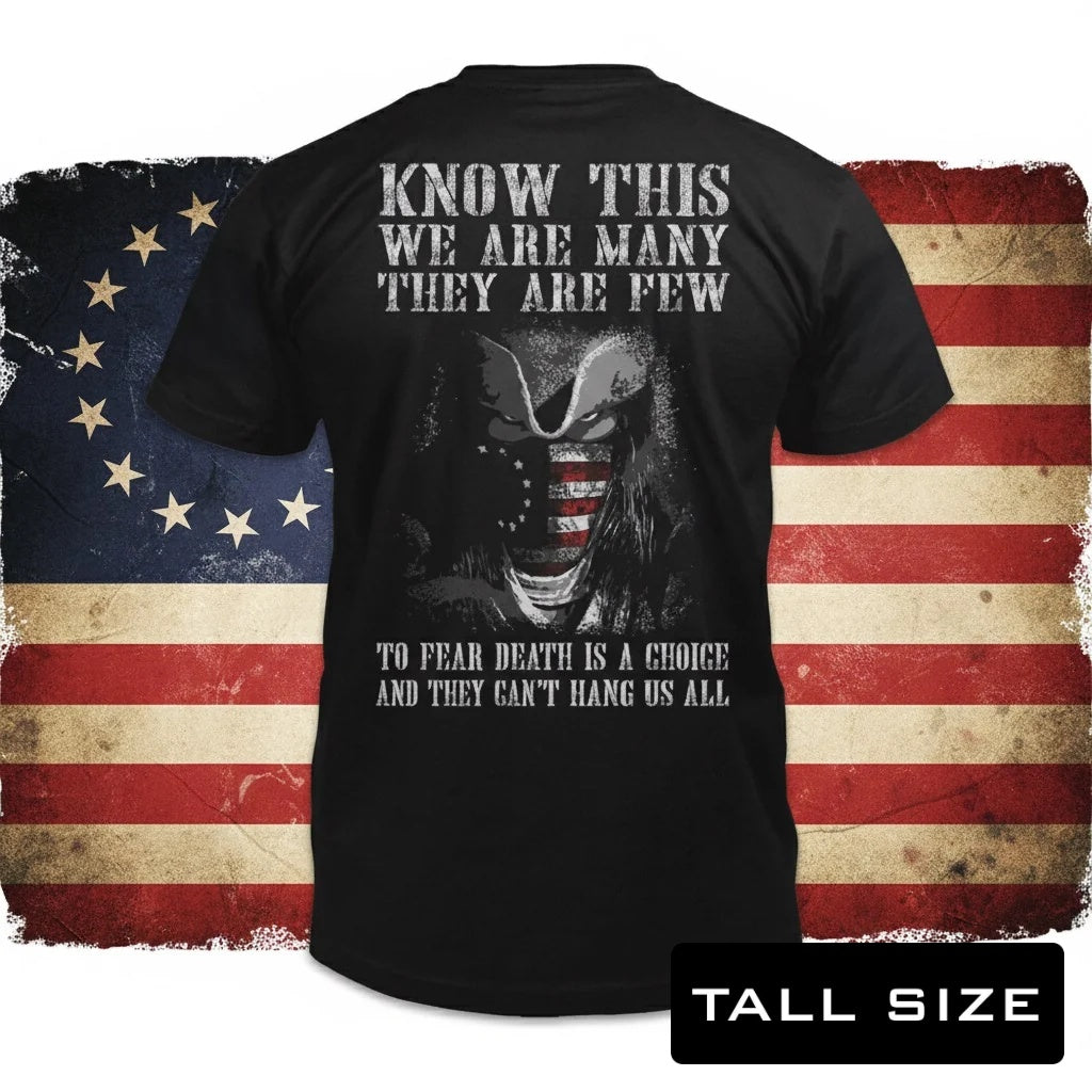Can't Hang Us All distressed graphic men's tall T-shirt in black — distressed can't hang us all graphic — Reborn XII