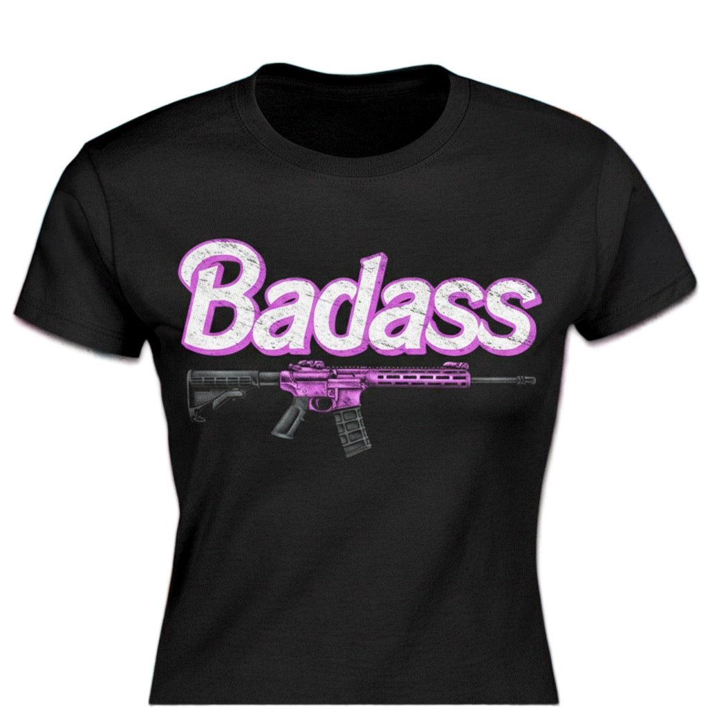 Badass Woman distressed graphic women's T-shirt - view 2 - Reborn XII