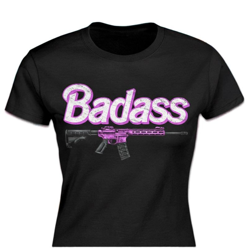 Badass Woman distressed graphic women's T-shirt - view 2 - Reborn XII