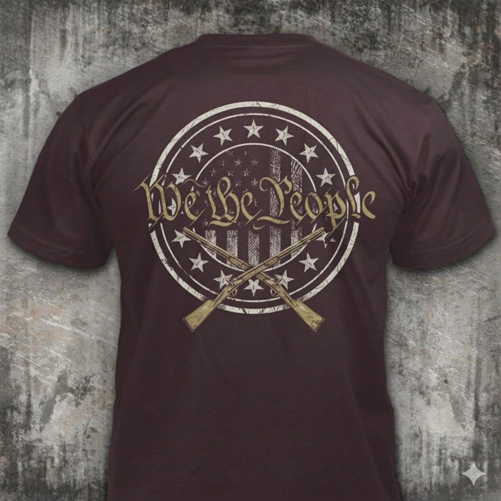 Circle Of Patriots distressed graphic men's T-shirt from Reborn XII