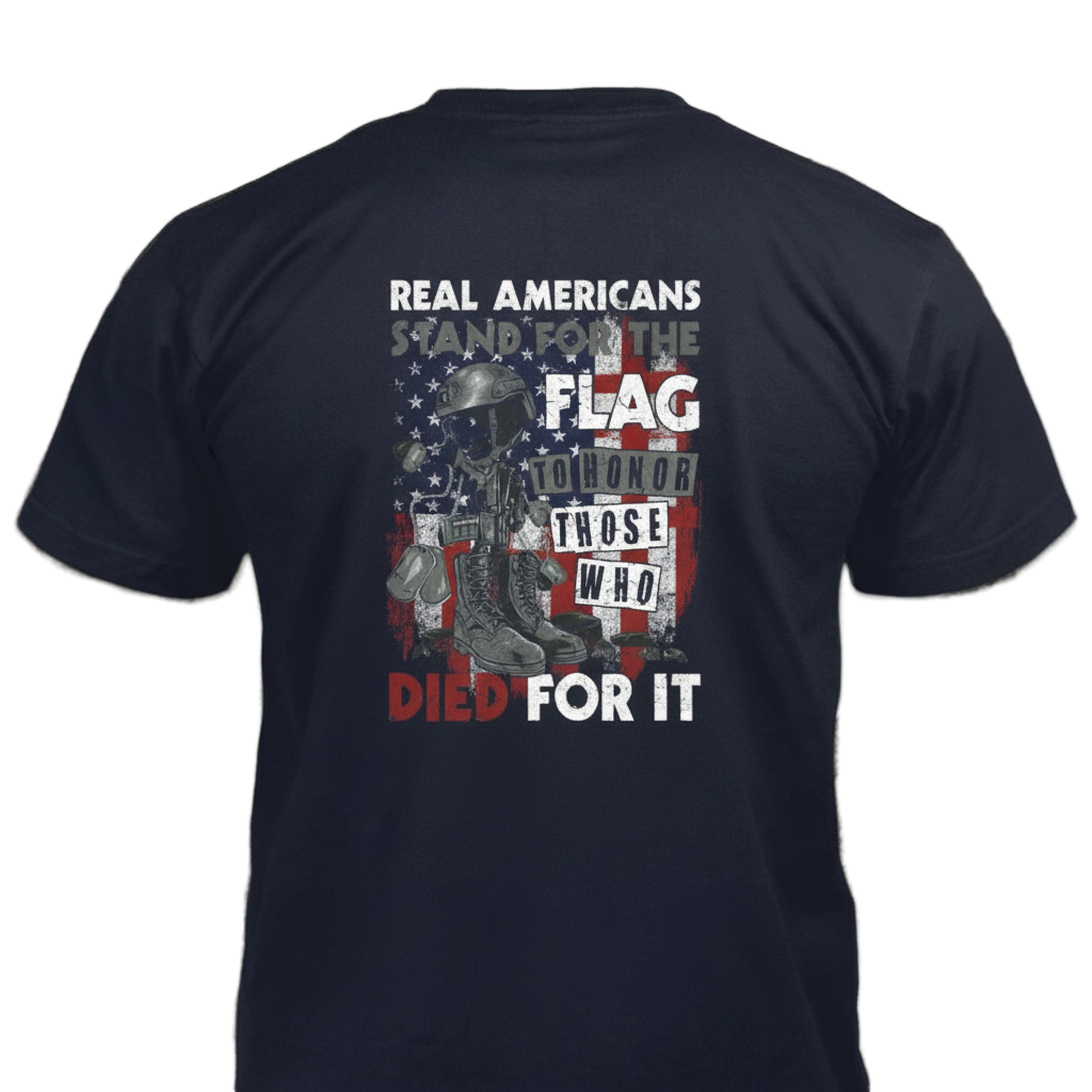Honor Those Who Died distressed graphic men's T-shirt - view 5 - Reborn XII