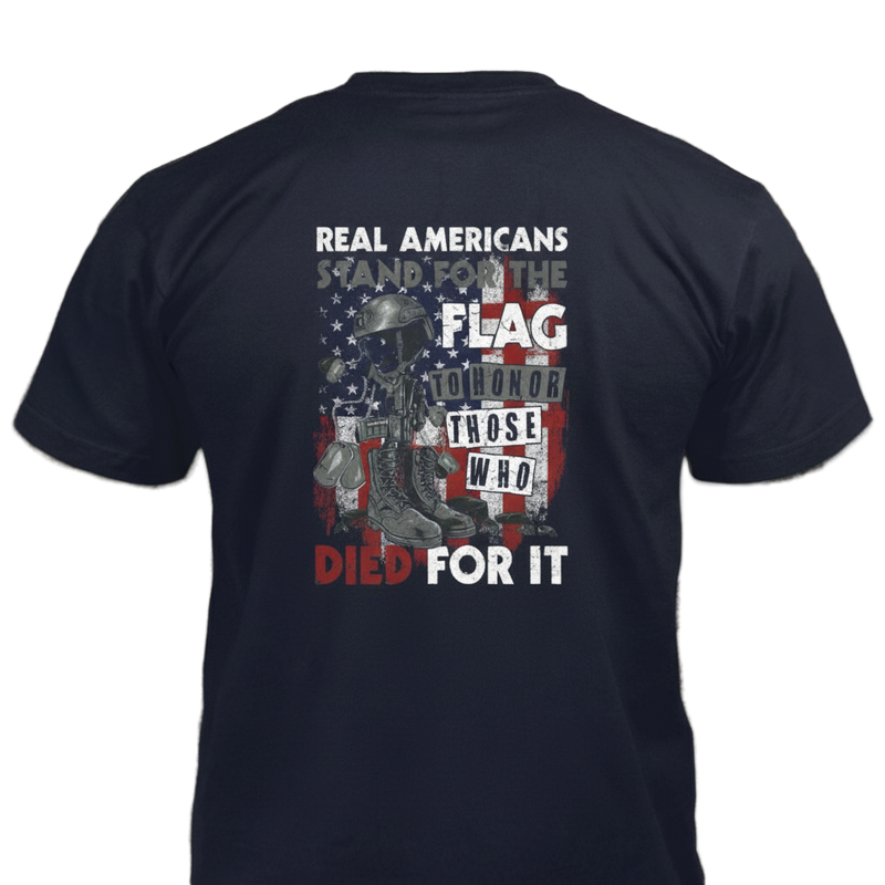 Honor Those Who Died distressed graphic men's T-shirt - view 5 - Reborn XII