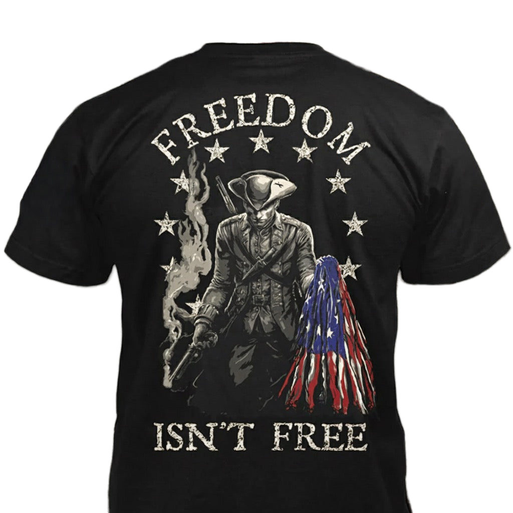 Freedom Isn't Free distressed graphic men's T-shirt - view 7 - Reborn XII