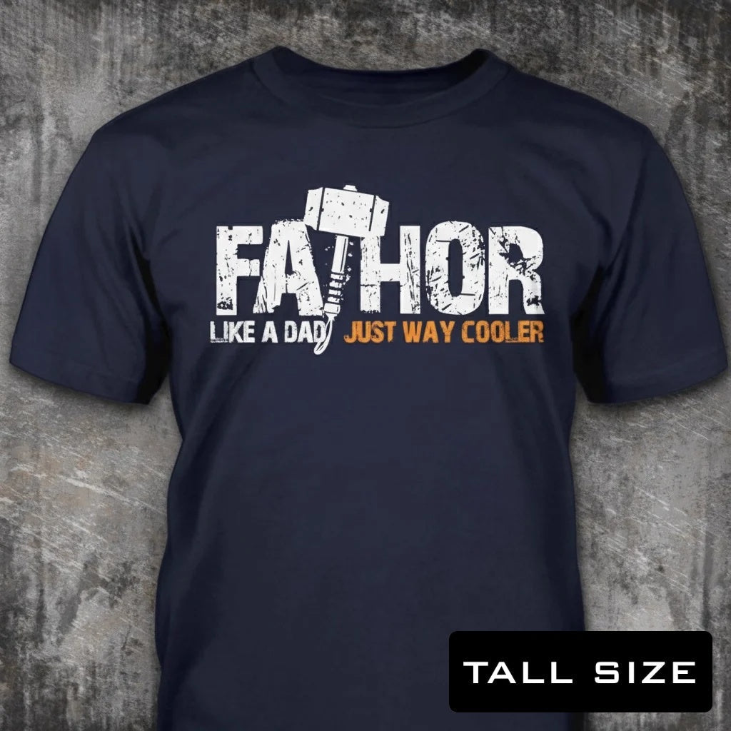 Fathor distressed graphic men's tall T-shirt in black — distressed Celtic and warrior graphic — Reborn XII