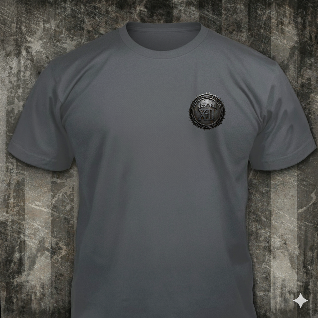 Saint Michael Defend Us distressed graphic men's T-shirt - view 2 - Reborn XII