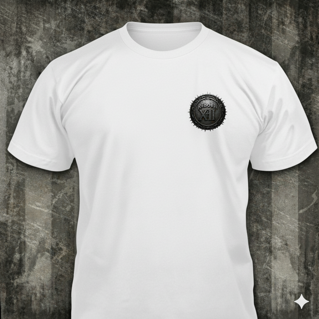 Undocumented distressed graphic men's T-shirt in grey - view 3 - Reborn XII