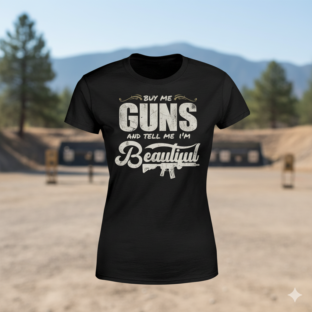 Tell Me I'm Beautiful distressed graphic women's T-shirt from Reborn XII