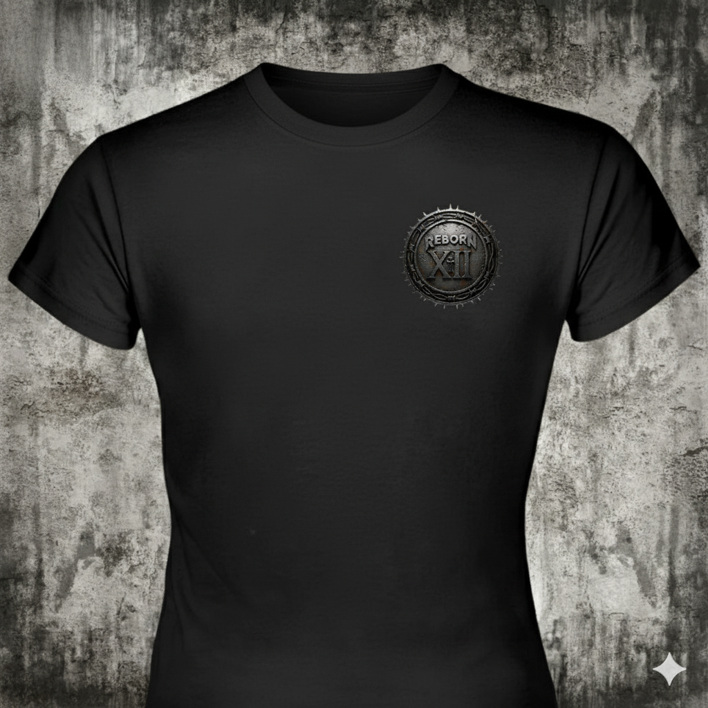 Faith Over Fear distressed graphic women's T-shirt in black - view 4 - Reborn XII