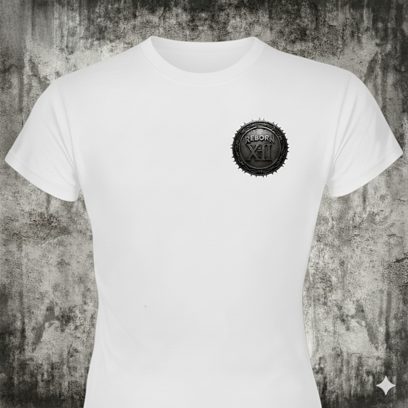 Faith Over Fear distressed graphic women's T-shirt in black - view 3 - Reborn XII