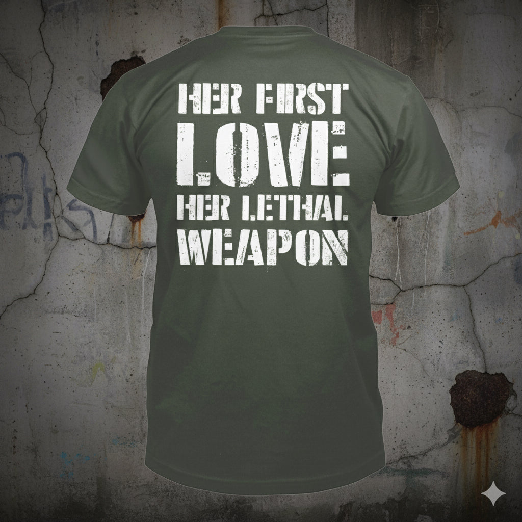 Girl Dad - Her First Love distressed graphic men's T-shirt from Reborn XII