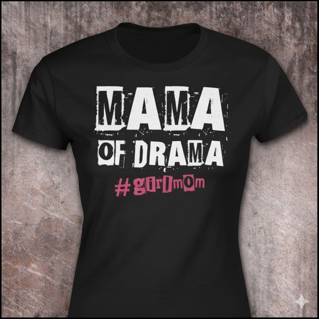 Girl Mom distressed graphic women's T-shirt in black - view 2 - Reborn XII