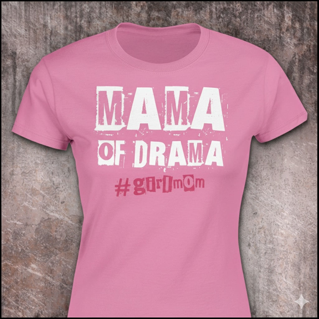 Girl Mom distressed graphic women's T-shirt in pink from Reborn XII