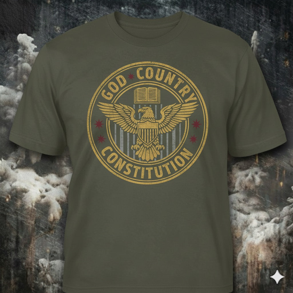 God Country Constitution distressed graphic men's T-shirt from Reborn XII