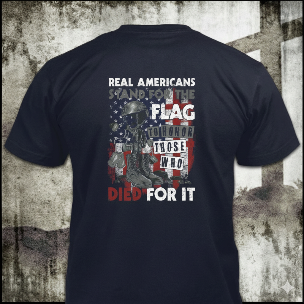 Honor Those Who Died distressed graphic men's T-shirt from Reborn XII