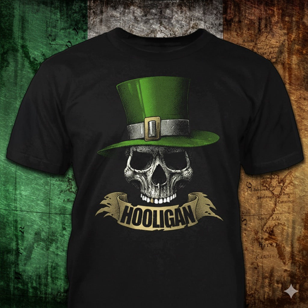 Hooligan distressed graphic men's T-shirt from Reborn XII