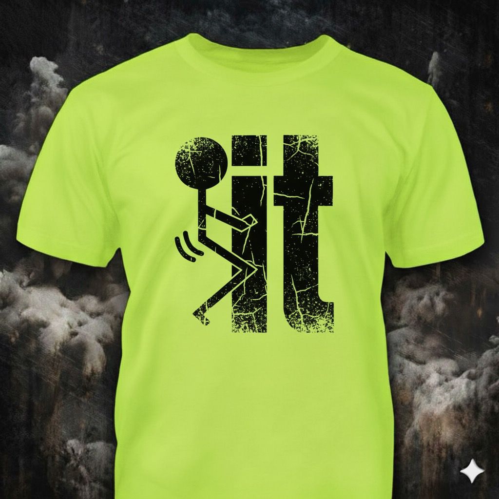 F It distressed graphic hi-vis safety T-shirt from Reborn XII