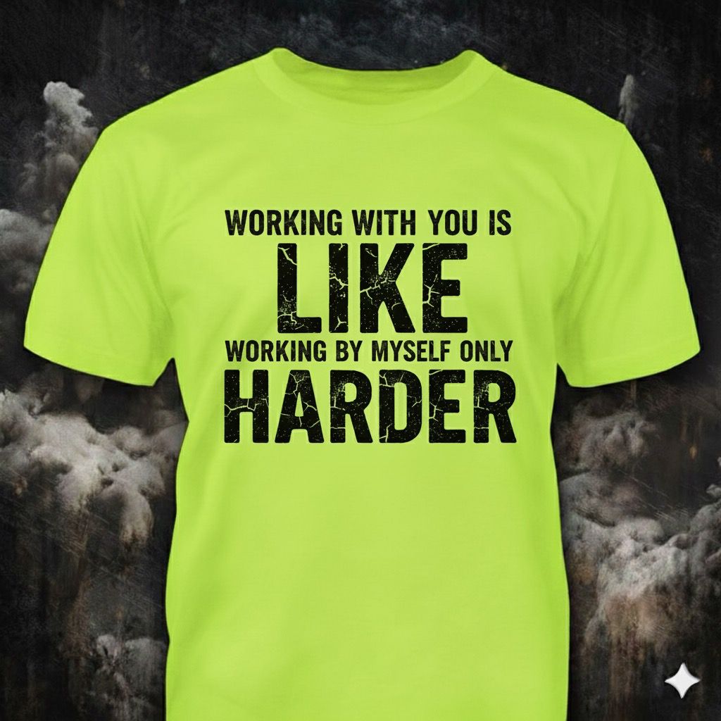 Working With You distressed graphic hi-vis safety T-shirt from Reborn XII