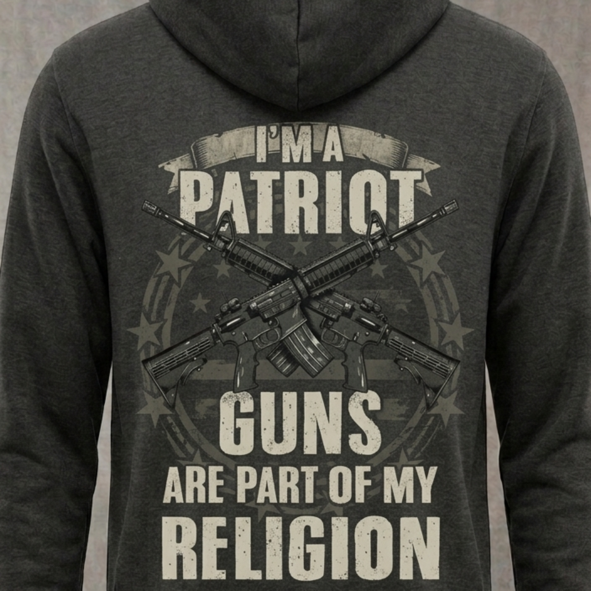 Part Of My Religion distressed graphic unisex hoodie in black — distressed faith and cross graphic — Reborn XII