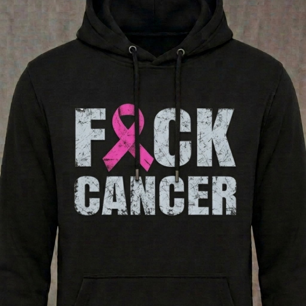 Stand Against Breast Cancer distressed graphic unisex hoodie in pink — cancer awareness graphic with a pink ribbon — Reborn XII