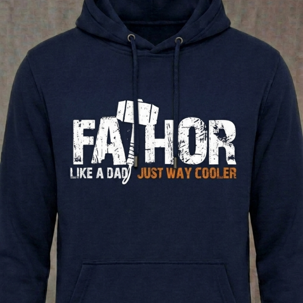 Fathor distressed graphic unisex hoodie in black — distressed Celtic and warrior graphic — Reborn XII