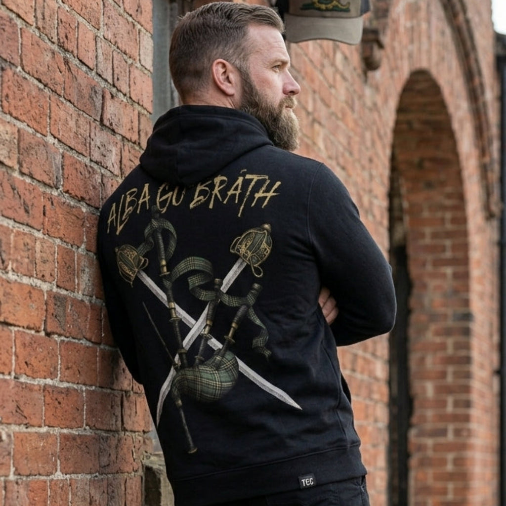 Scotland Forever distressed graphic unisex hoodie - view 3 - Reborn XII