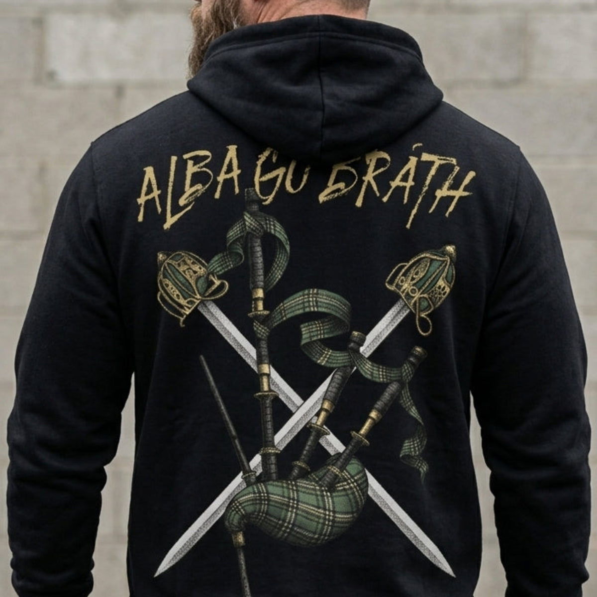 Scotland Forever distressed graphic unisex hoodie - view 4 - Reborn XII