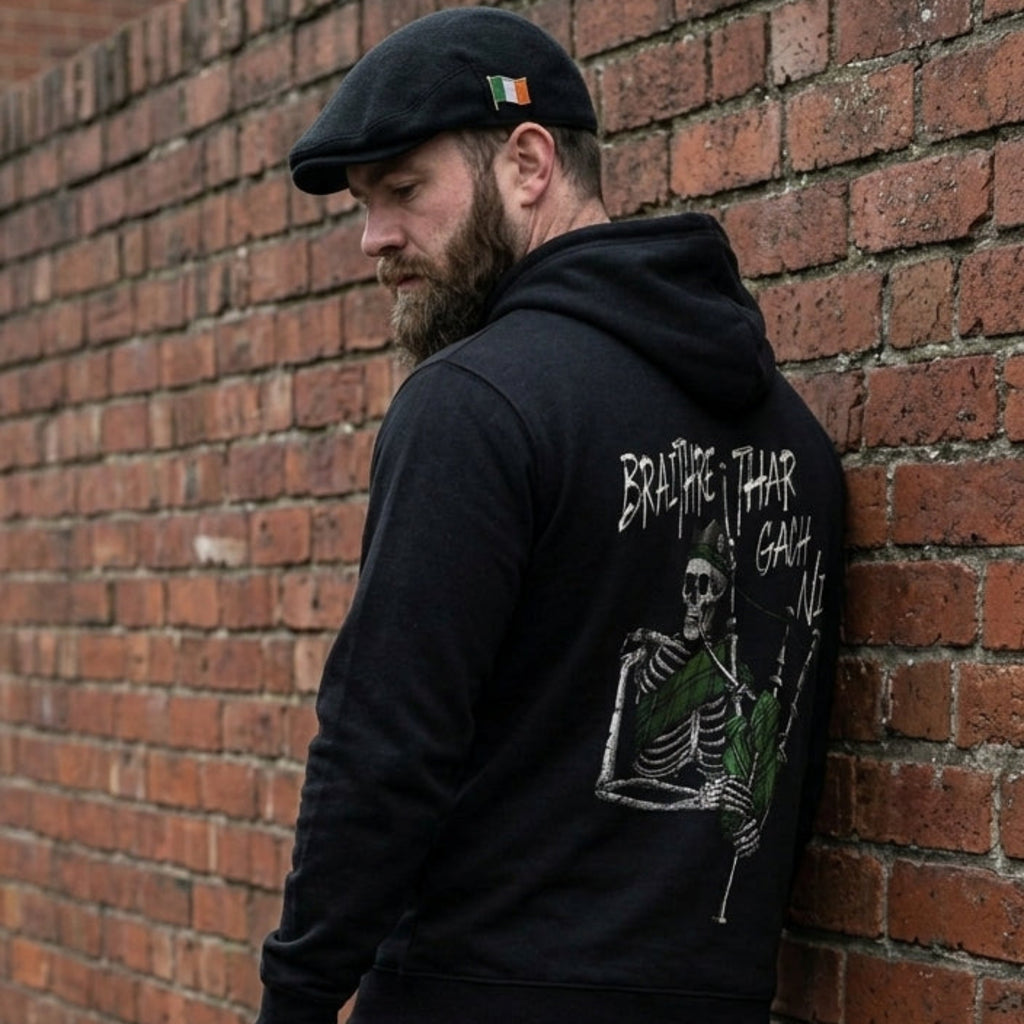 Braithre Thar Gach Ni distressed graphic unisex hoodie - view 5 - Reborn XII