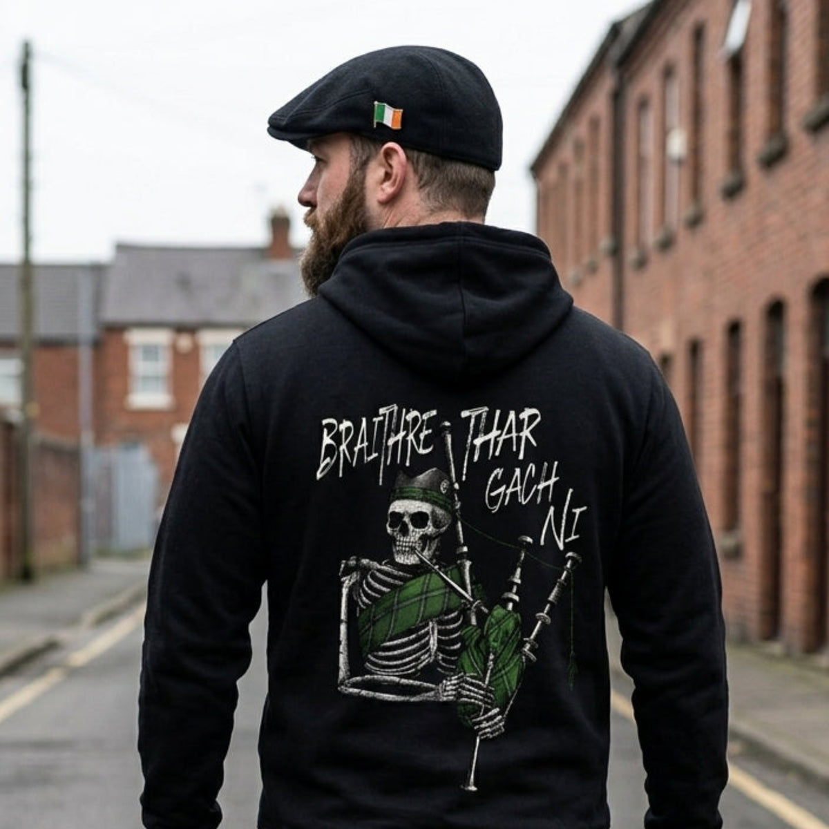 Braithre Thar Gach Ni distressed graphic unisex hoodie - view 6 - Reborn XII