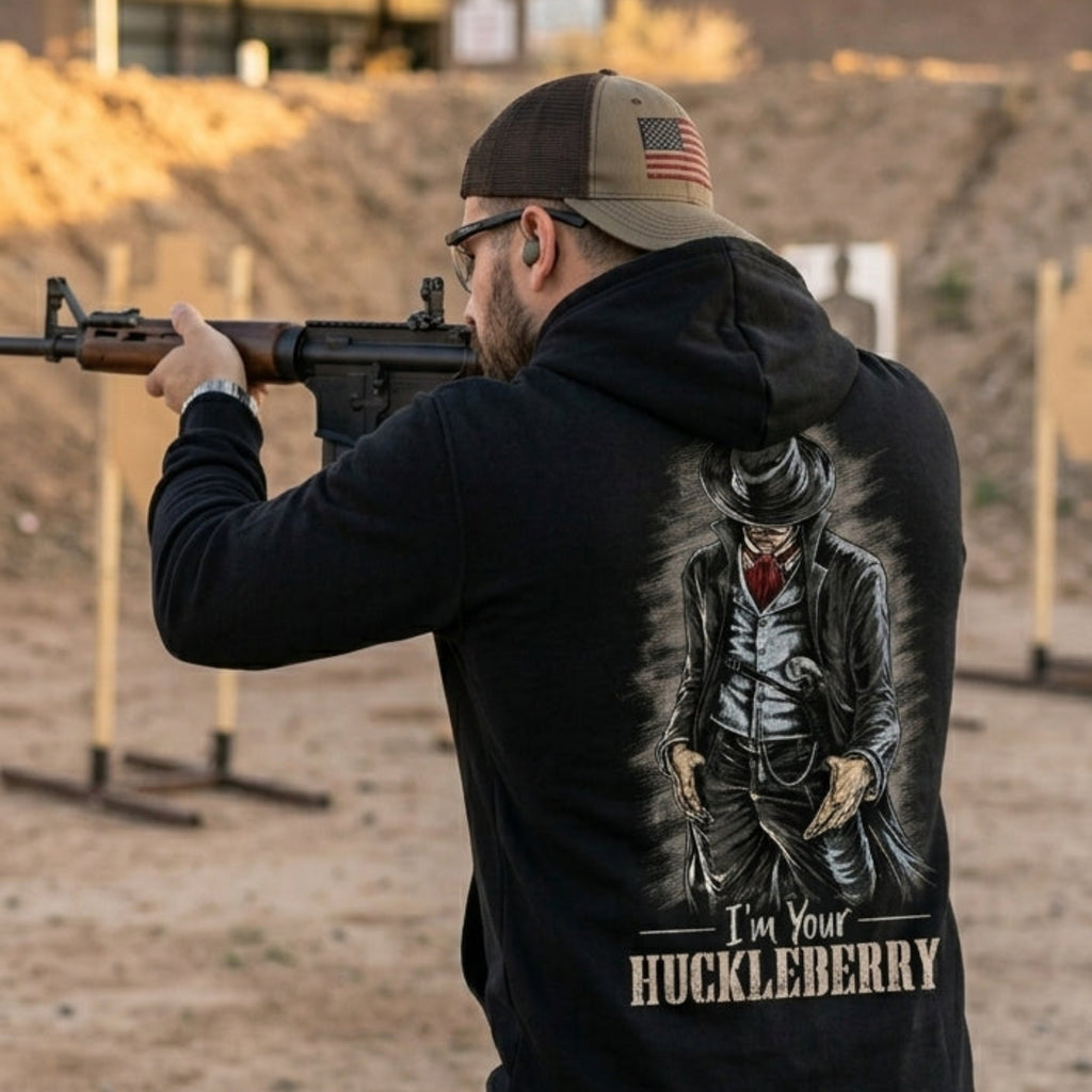 I'm Your Huckleberry distressed graphic unisex hoodie - view 5 - Reborn XII