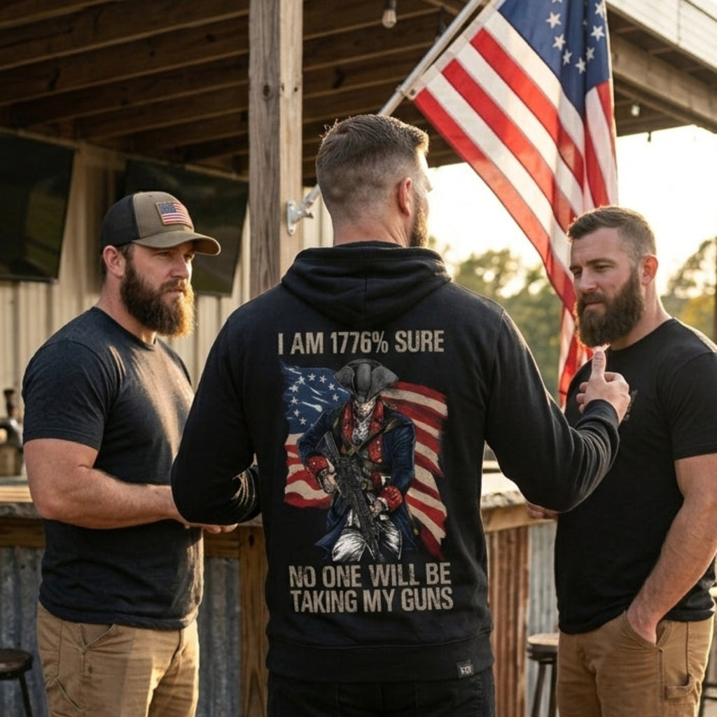 1776% Sure distressed graphic unisex hoodie - view 6 - Reborn XII