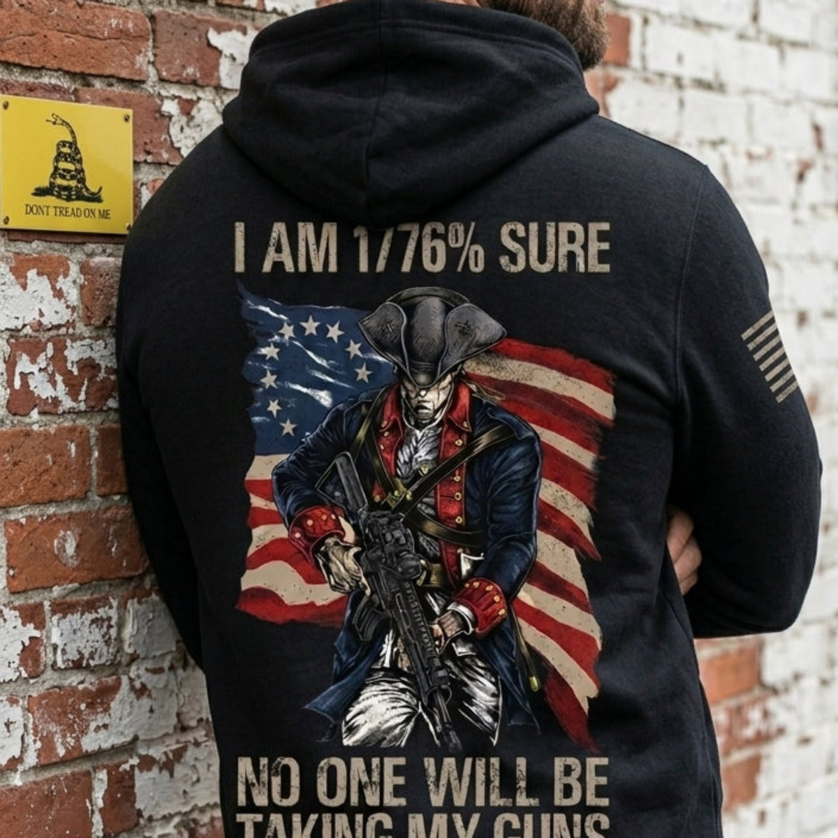 1776% Sure distressed graphic unisex hoodie - view 2 - Reborn XII