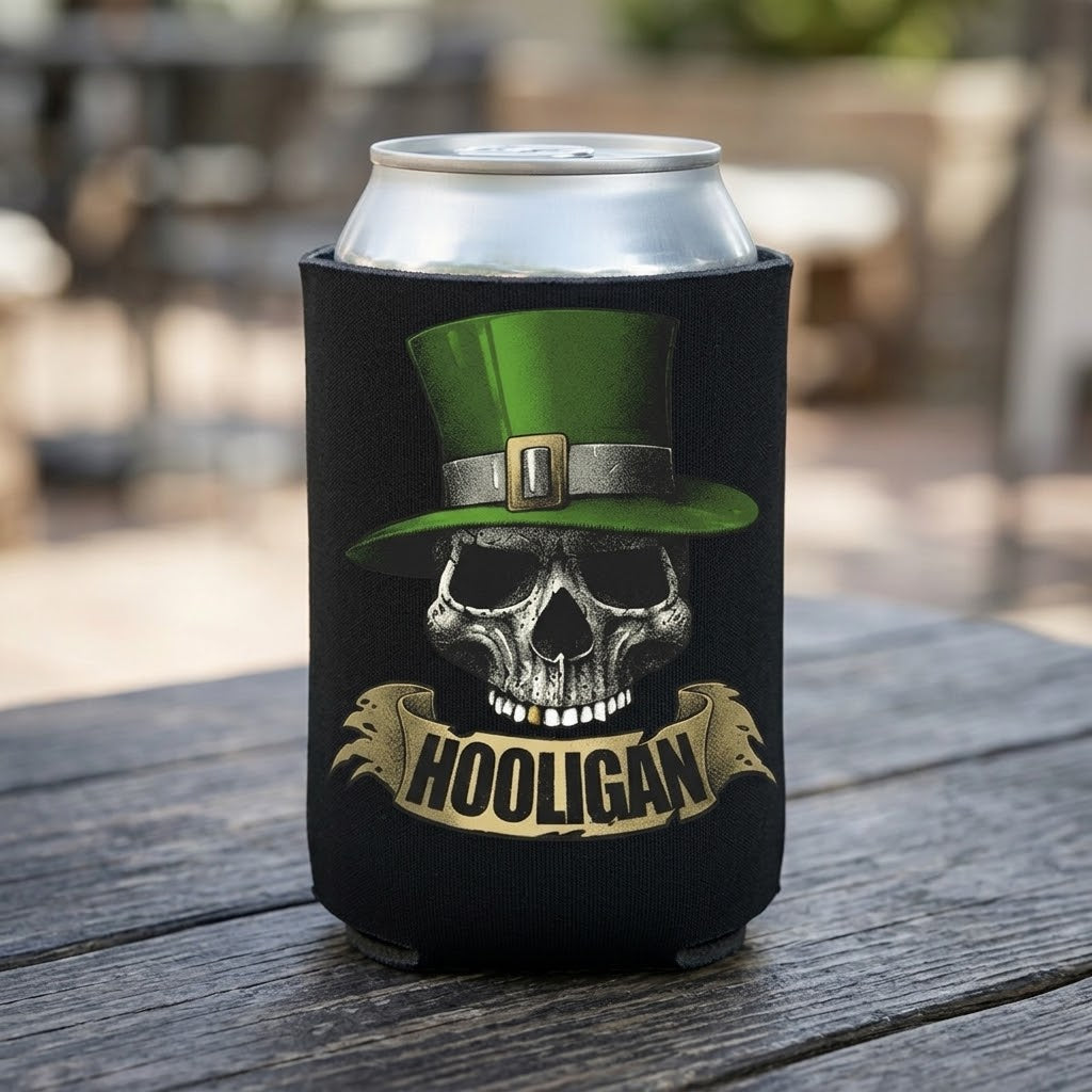 Hooligan - Can Cooler 6-Pack — foam can cooler with Celtic and warrior graphic — Reborn XII