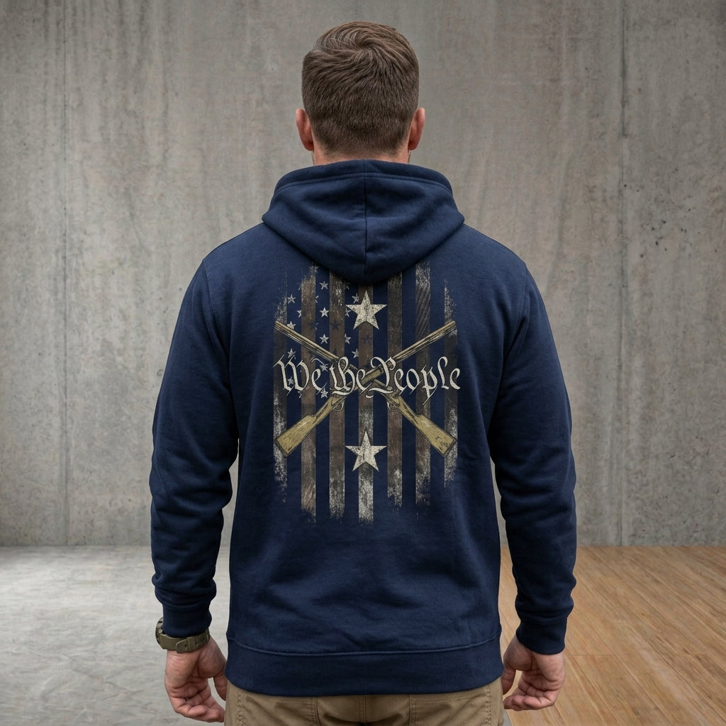 Liberty Rifles distressed graphic unisex hoodie - view 5 - Reborn XII