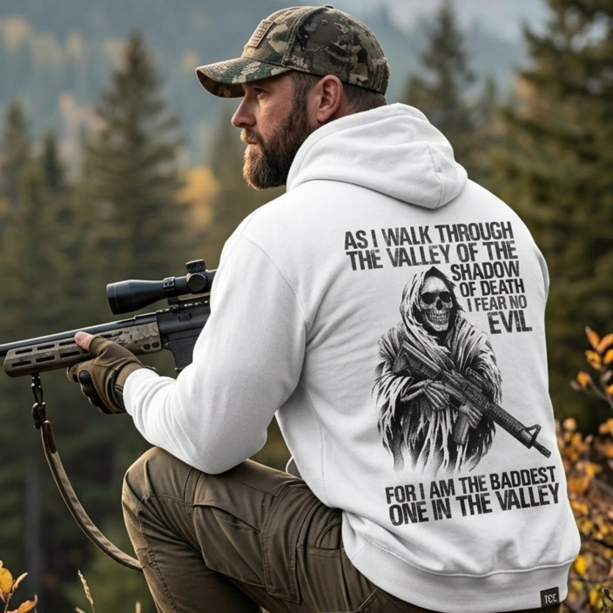 Baddest In The Valley distressed graphic unisex hoodie - view 2 - Reborn XII