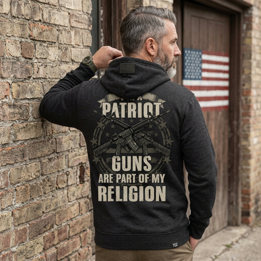 Part Of My Religion distressed graphic unisex hoodie - view 4 - Reborn XII