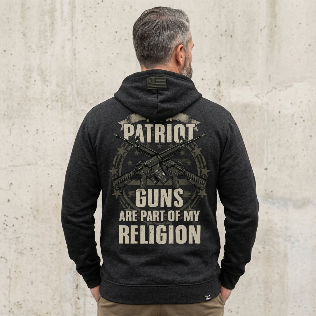 Part Of My Religion distressed graphic unisex hoodie - view 5 - Reborn XII