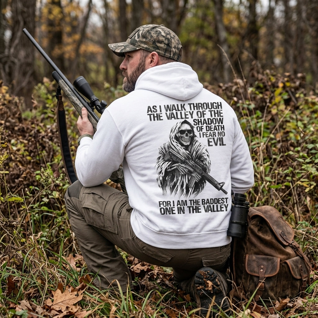 Baddest In The Valley distressed graphic unisex hoodie - view 3 - Reborn XII