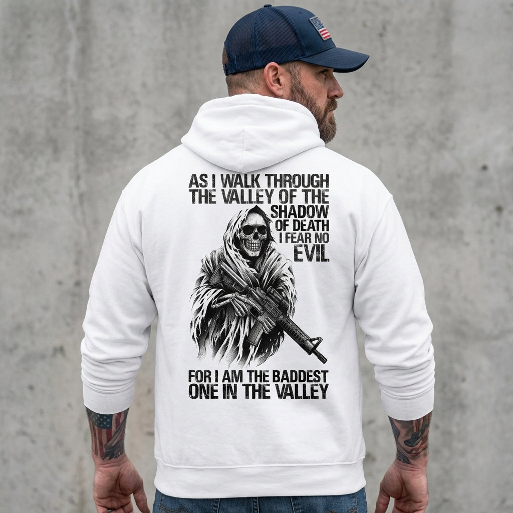 Baddest In The Valley distressed graphic unisex hoodie - view 7 - Reborn XII