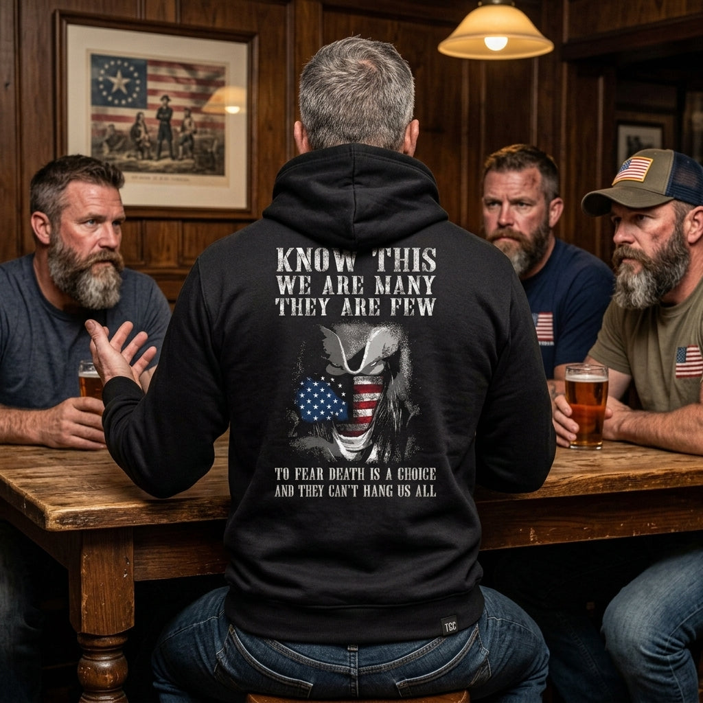 Can't Hang Us All distressed graphic unisex hoodie - view 4 - Reborn XII