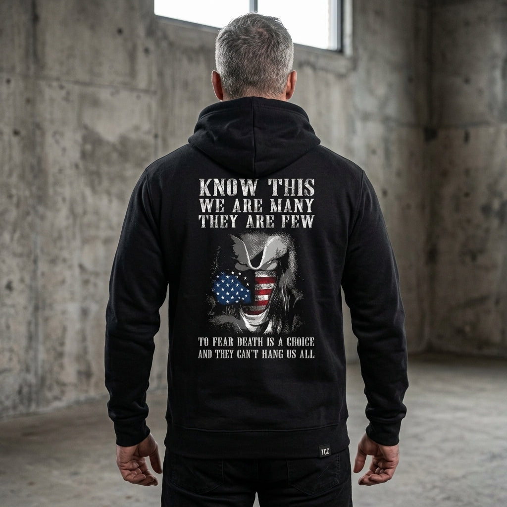 Can't Hang Us All distressed graphic unisex hoodie - view 6 - Reborn XII